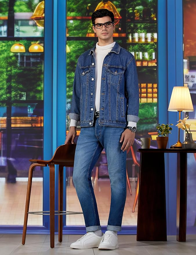 Men's Mid Rise Fitted Jeans